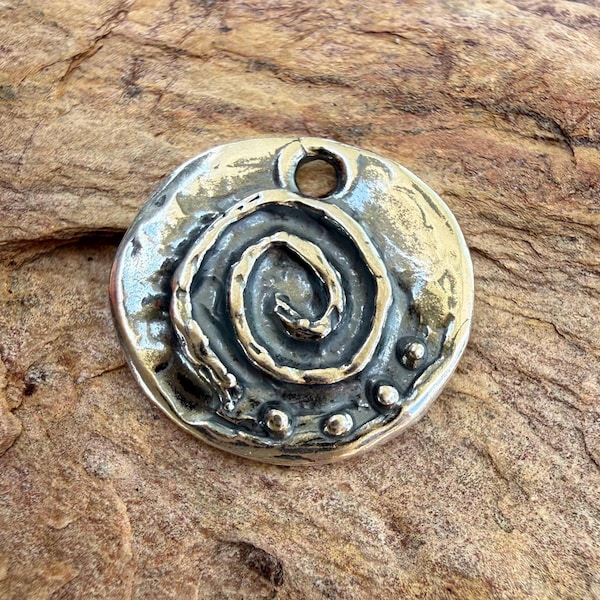 Sacred Spiral Charm in Sterling Silver, SS-351
