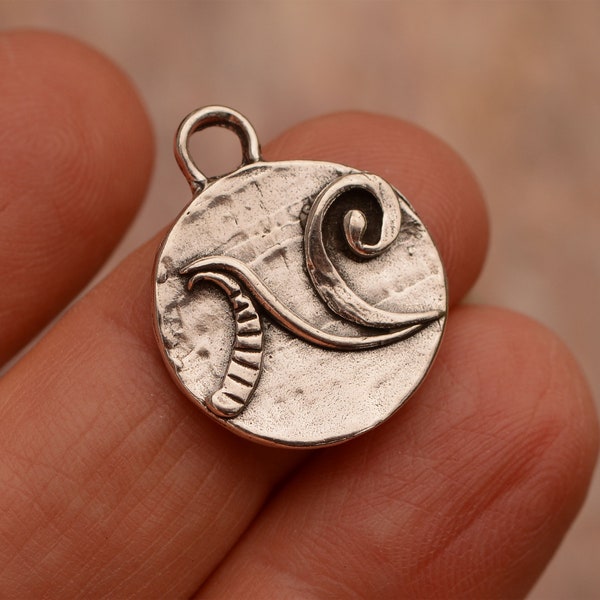 Artisan Letter N Charm in Sterling Silver, CatD-1103