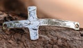 Sideways Cross Bracelet Link in Sterling Silver, CatD-612, Unconditional Love Cross