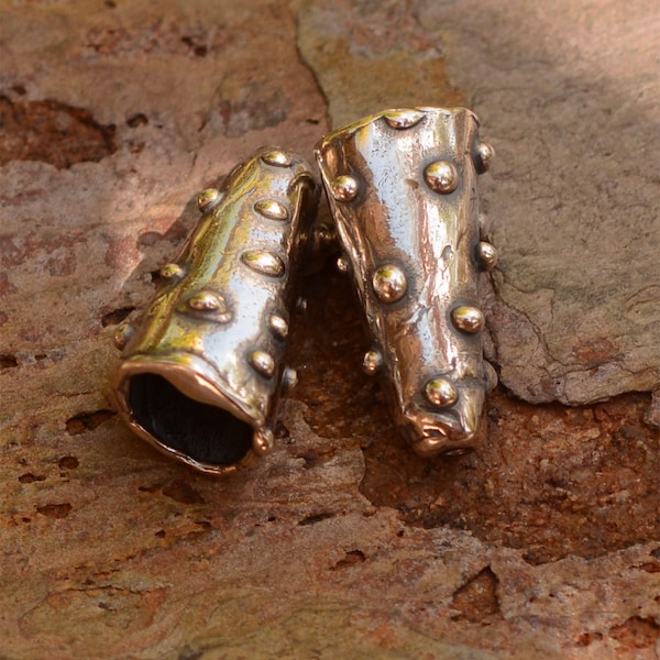 Artisan Sterling Silver Cones, Pair of Dotted Cones, CatD-583