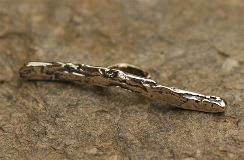 One Rustic Toggle Bar in Sterling Silver, SS-150 image 3