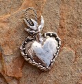 Sacred Heart of Compassion in Sterling Silver, SS-956