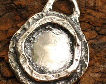 Rustic Photo Pendant in Sterling Silver SS-135