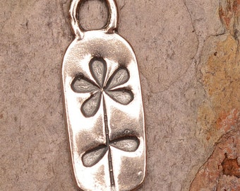 Artisan Flower Charm in Sterling Silver