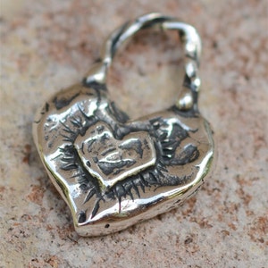 Let Love Shine Heart Charm in Sterling Silver, CatD-607