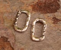 Rectangle Links with Dots, Sterling Silver Dotted Links, CatD-580 (Set of 2)