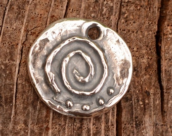 Sacred Spiral Charm in Sterling Silver, SS-351