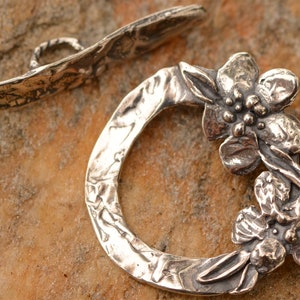Artisan Flower Toggle in Sterling Silver, SS-1018 and 1018A