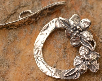 Artisan Flower Toggle in Sterling Silver, SS-1018 and 1018A