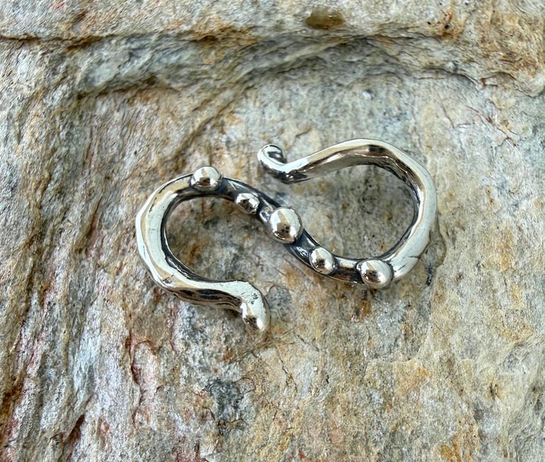 Gepunkteter S-Hakenverschluss aus Sterlingsilber, SH1 Bild 4