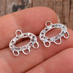 Oval Connector Findings, Sterling Silver, CatD-937 (PAIR)