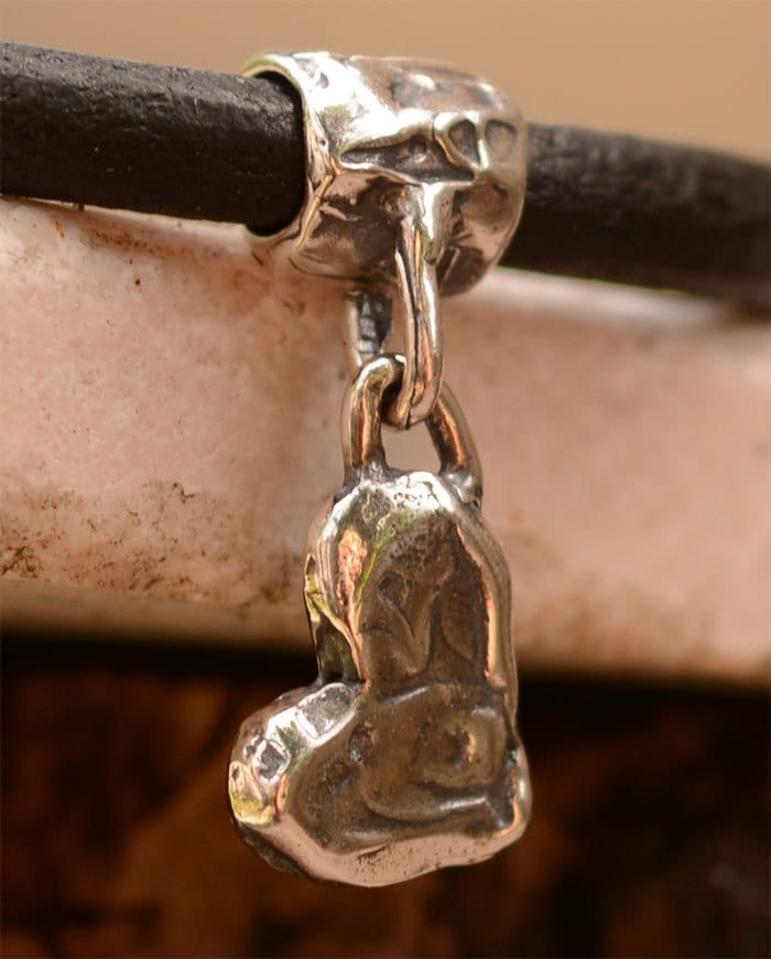 Tube Bail Bead with Hook in Sterling Silver,  SS-258 (ONE)