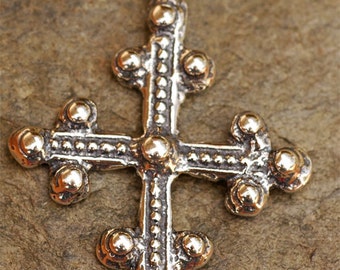 Coptic Cross Sterling Silver Pendant, R-113