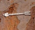 Arrow Bracelet Link etched Follow Your Heart, Sterling Silver Arrow, SS-368