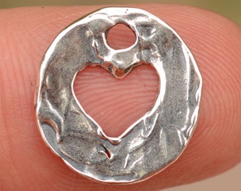 Heart Cut Out Charm in Sterling Silver CatD-604