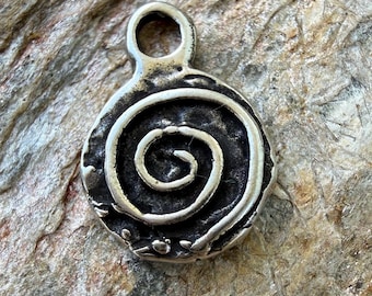 Tiny Spiral Charm in Sterling Silver, SS-622A