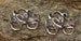 Artisan Two-Strand Heart Connector Links  in Sterling Silver, CatD-17 (PAIR) 