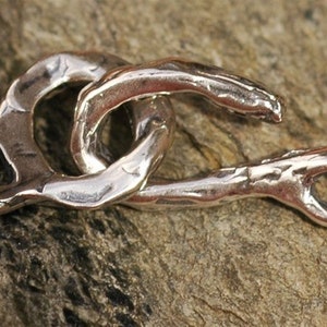 Rustic Hook and Eye Clasp in Sterling Silver, SS-205 image 1