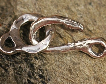 Rustic Hook and Eye Clasp in Sterling Silver, SS-205