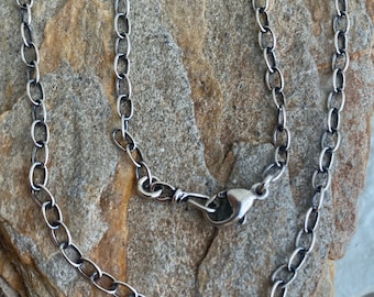 Cable Chain Necklace in Sterling Silver, FN-10463
