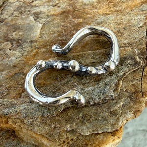 Dotted S Hook Clasp in Sterling Silver, SH1