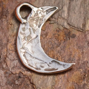 Artisan Moon Charm in Sterling Silver, CatD-92 (ONE)