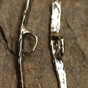 One Rustic Toggle Bar in Sterling Silver, SS-150 image 2