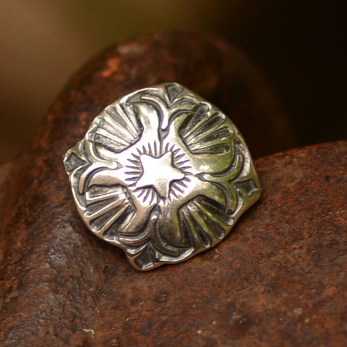 Artisan Sterling Silver Southwest Button Clasp