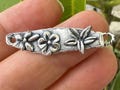 Flower Bracelet Focal Link in Sterling Silver, SS-683
