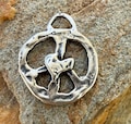 Peace Charm with Heart in Sterling Silver, CatD-198
