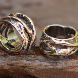 Artisan Twining Vines Slider Sterling Silver Bead