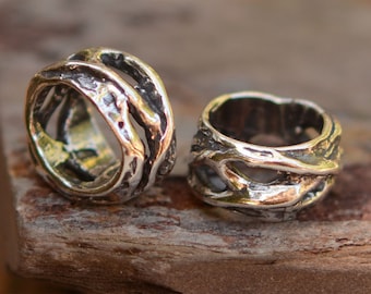 Artisan Twining Vines Slider Sterling Silver Bead