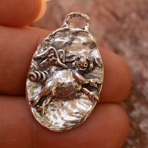 Artisan Flying Pig Pendant or Charm, CatD-861