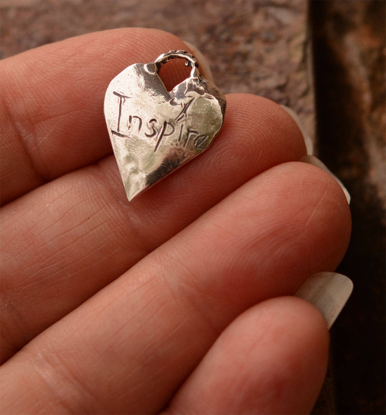 Butterfly Heart Charm Sterling Silver H-687
