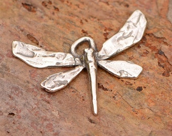 Small Dragonfly Charm in Sterling Silver, (ONE) CatD-723