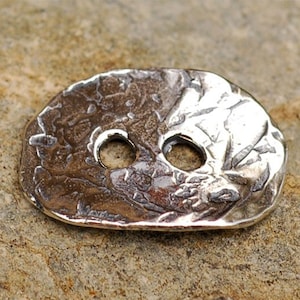 Two-Hole Button in Sterling Silver, CatD-104 (ONE)