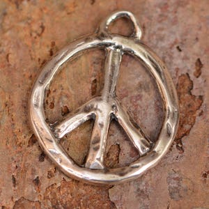 Sterling Silver Peace Pendant,  -PP1