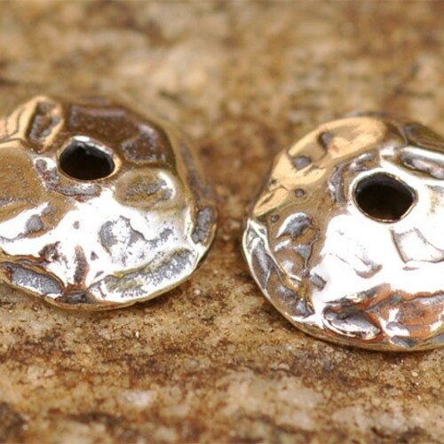 2 Pcs 10mm Sterling Silver Bead Caps Etsy