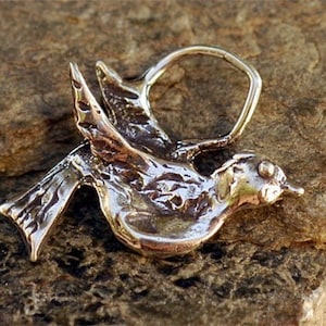 Sterling Silver Artisan Bird Charm