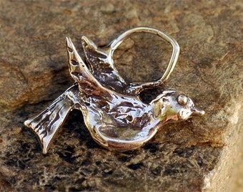 Sterling Silver Artisan Bird Charm