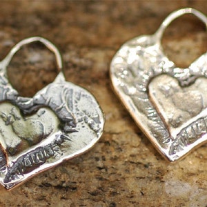 Layered Heart Charm in Sterling Silver, CatD-134 image 3