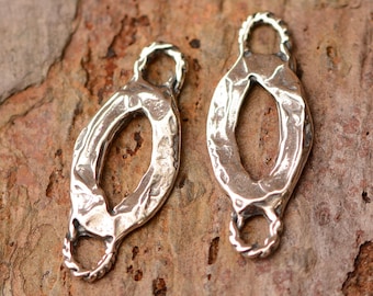 Sterling Silver Oval Chain Links, SS-710 (Set of 2)