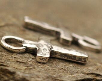 Artisan Hammered Cross in Sterling Silver