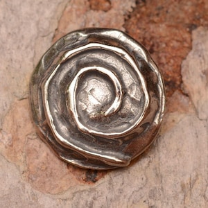 Sterling Silver Button Clasp, Artian Spiral Buttons