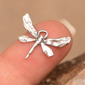 Small Dragonfly Charm in Sterling Silver, ONE CatD-723 image 2