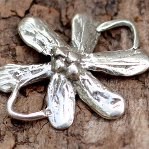 Artisan Flower Link in Sterling Silver image 3