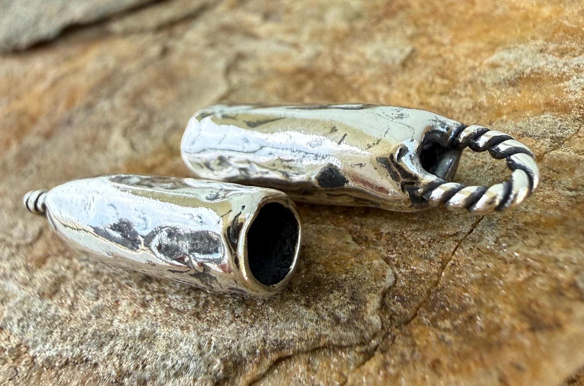 LANIE ribbone body hook silver925 16G Sterling Silver End Caps for 
