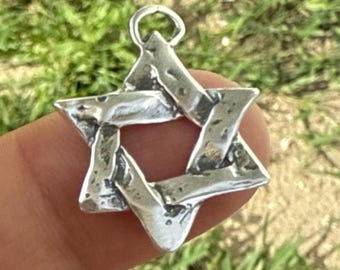 Artisan Star of David Sterling Silver Pendant