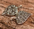 Fancy Leaf Charm in Sterling Silver, SS-232 (ONE)