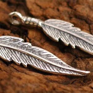 Feather Charms in Sterling Silver, SS-36 (Set of 2)